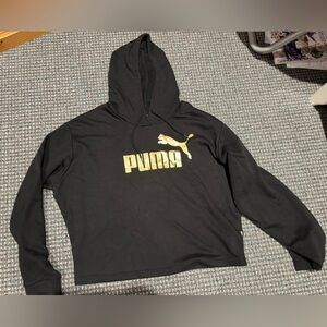 Black and Gold Puma hoodie sweatshirt